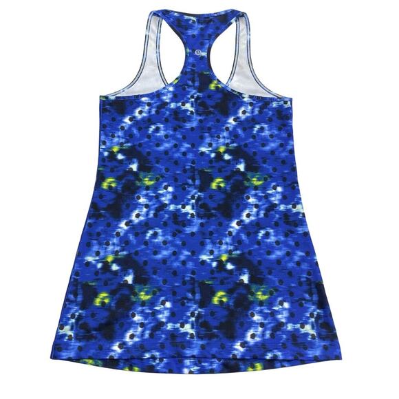 LULULEMON Cool Racerback Sz 6 Windy Blooms Saphire Blue Multi - Picture 6 of 7